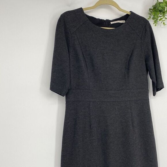Trina Turk Grey‎ Stretch Knit A-Line Above Knee Dress  size Large - Picture 3 of 11